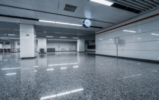 This image shows a flake epoxy floor.