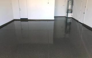 This image shows a garage floor.